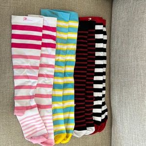 Multi colored compression socks